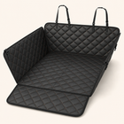 KARVOX PetRide Pro black quilted dog car seat extender fully unfolded