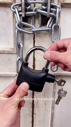 110dB alarmed stainless-steel security padlock