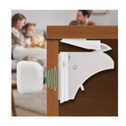 Hidden magnetic cabinet lock for childproofing
