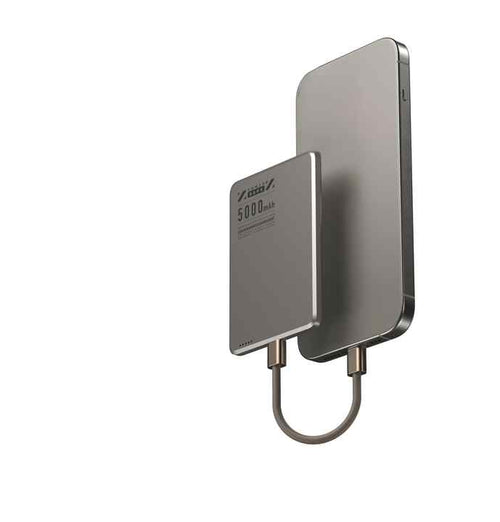5000mAh magnetic wireless power bank with LED display